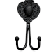 Handcrafted Metal Twin Hook Ornamental Wall Utility